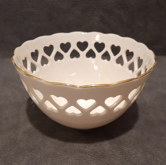 Lenox Accents Lenox Pierced Heart Bowl Eternal Hearts Collection 24kt Gold Trim Poshmark